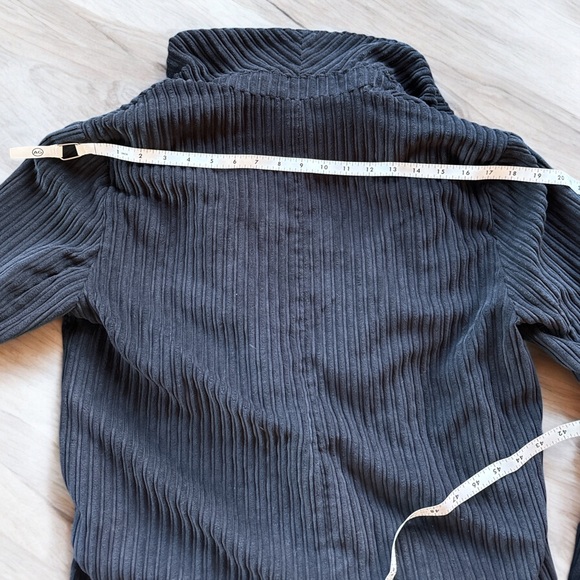 We the free soft, ribbed, black blazer - Picture 2 of 7